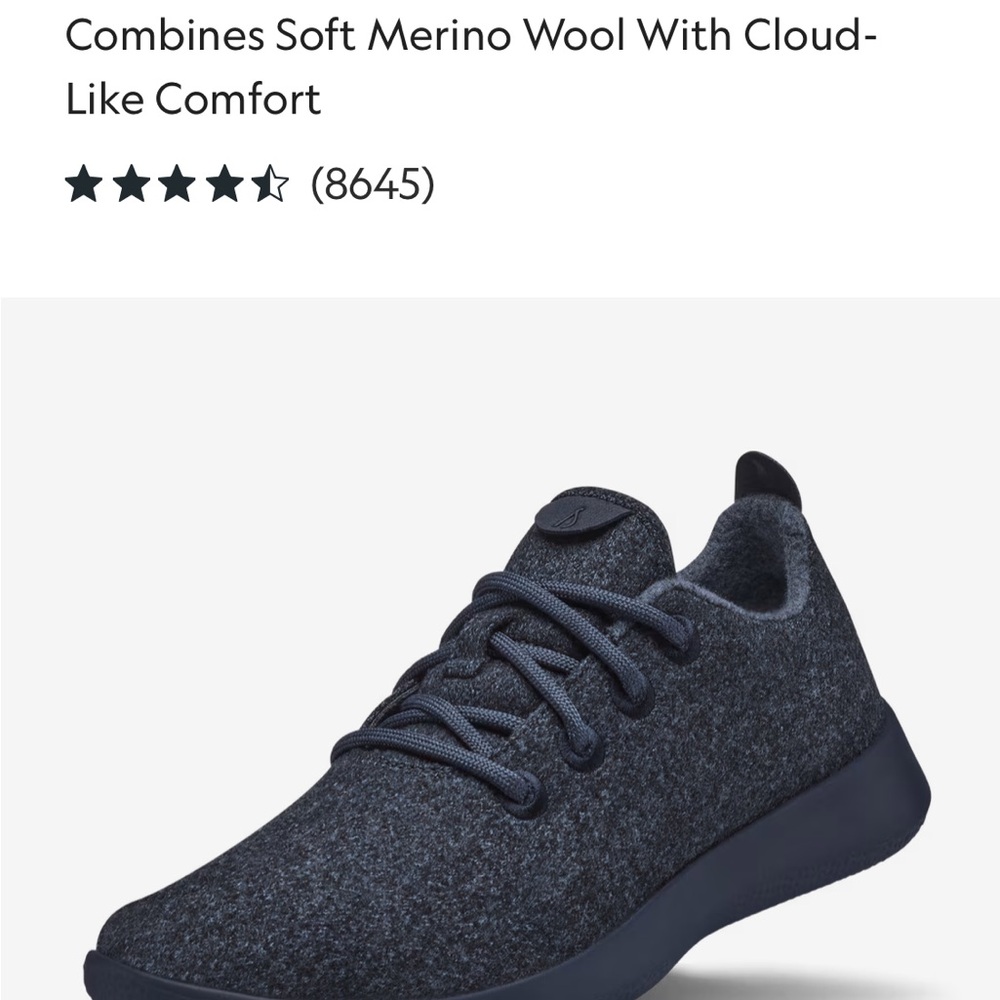 Allbirds Navy Wool Sneakers for Everyday Comfort